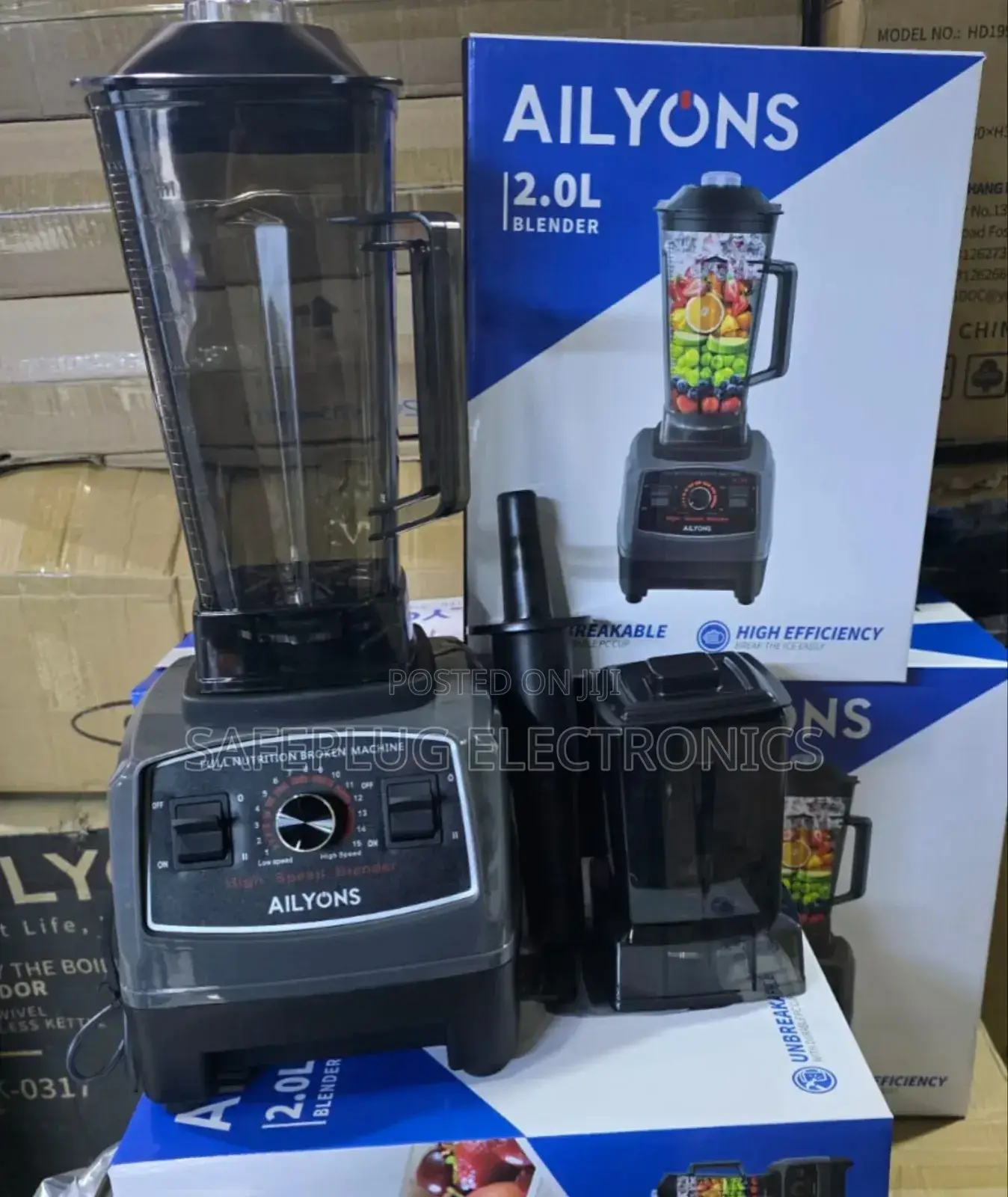 Commercial Blender Ailyons, 2 in 1; High Efficiency