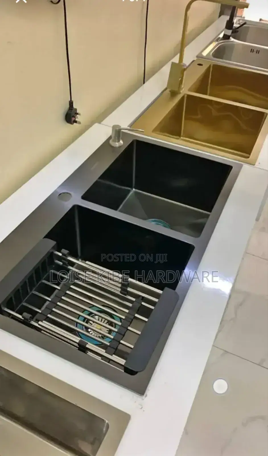 Black, Gold and Silver Heavy Duty Kitchen Sink