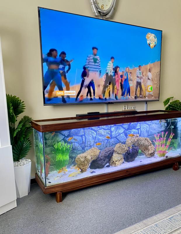 Nairobi-Made Solid Wood Tv Aquarium Combo - main view