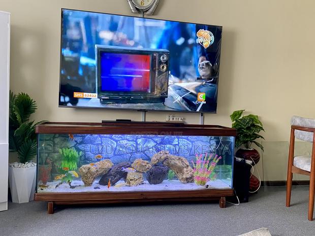 Treated Solid Wood Tv Stand Aquarium – Ready to Install - main view