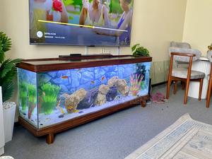 Rustic Natural Wood Aquarium Tv Console - thumbnail 2
