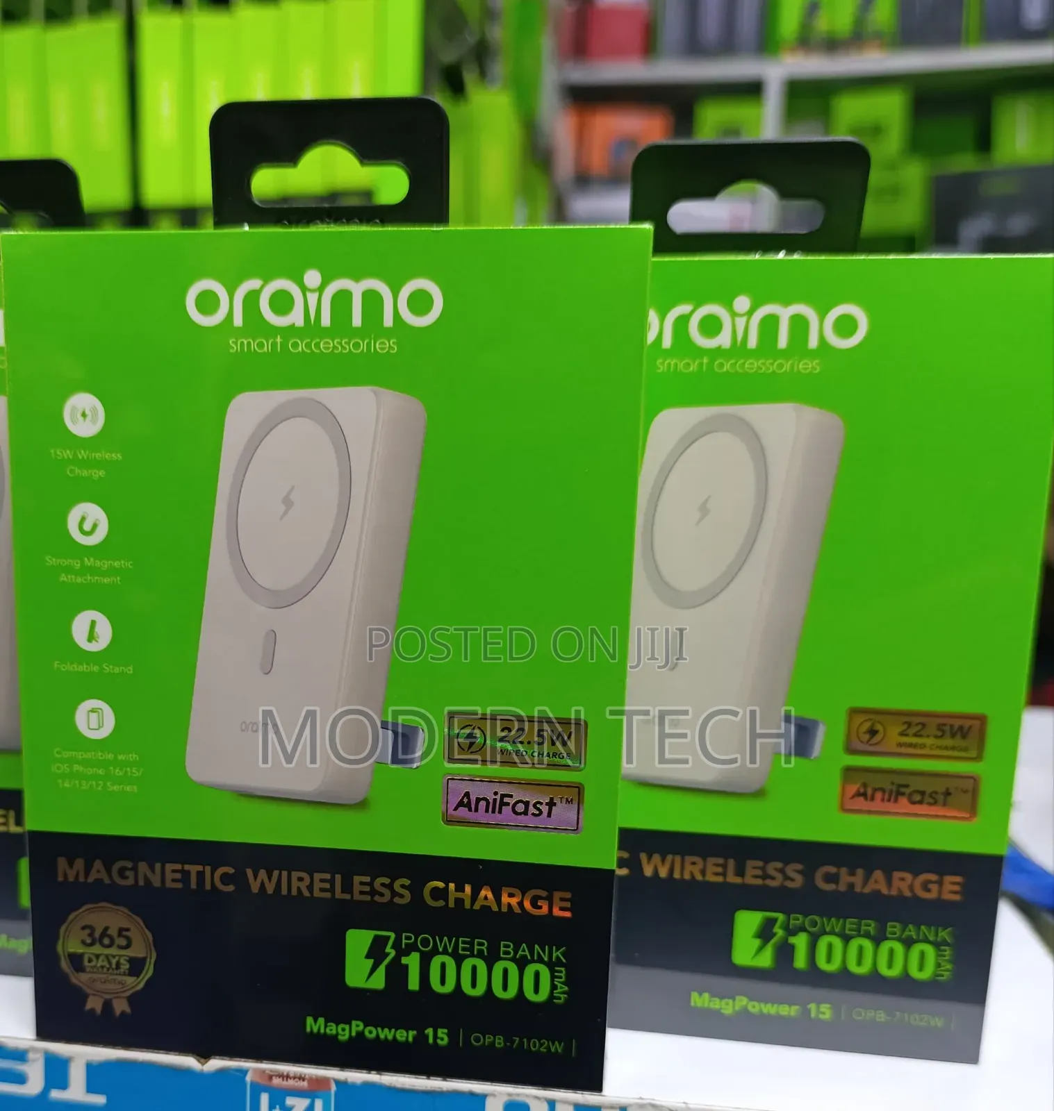 Oraimo Magpower 15 10000mah Wireless and Wired Power Bank