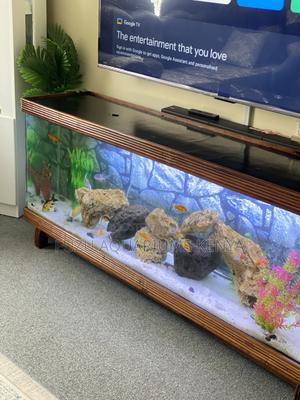 Polished Mahogany Aquarium Stand for Modern Homes - thumbnail 2