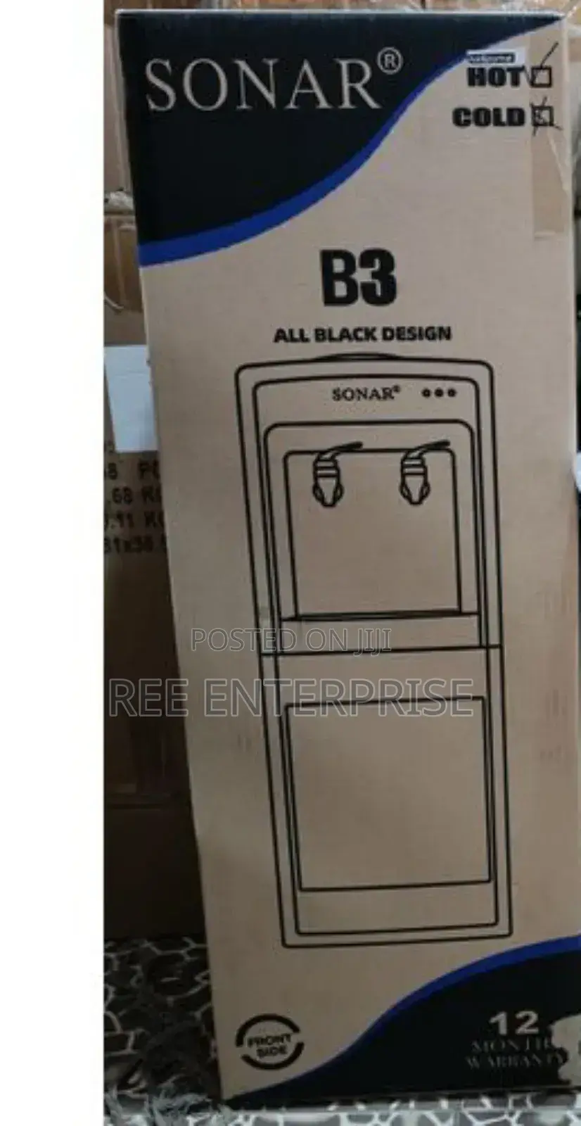 Modern Black Sonar B3 Hot and Normal Water Dispenser