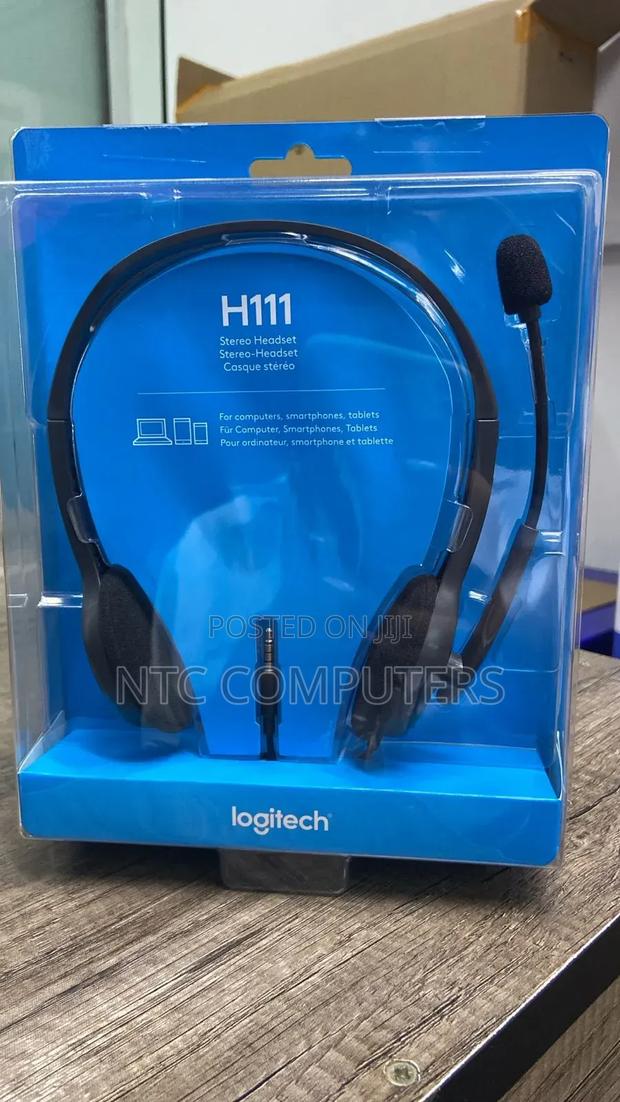 Logitech H111 Stereo Headset - Black (3.5mm Jack) - 981-0005