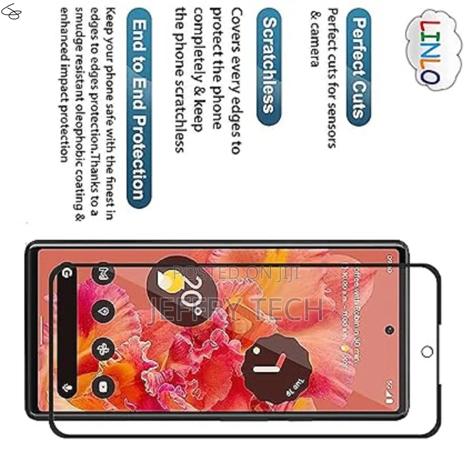 Linlo Og Tempered Glass Screen Protector for Google Pixel 6
