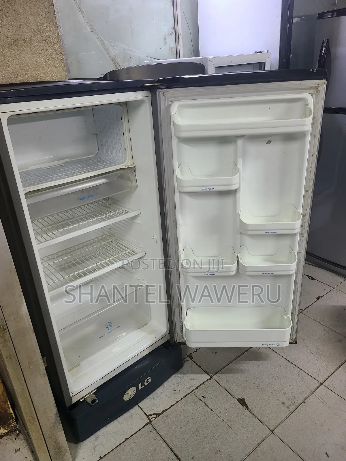 Curved Handle Single Door Fridge Lg