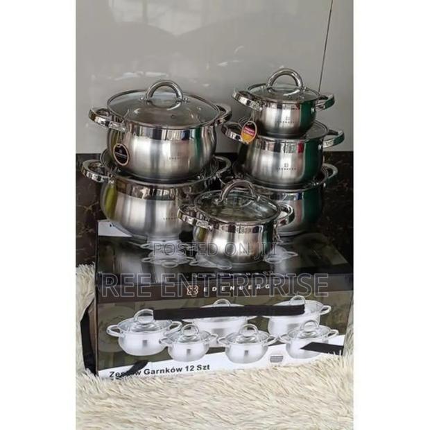 Stainless Steel Edenburg Cookware Set 12 Pieces