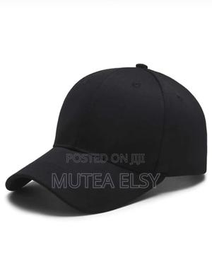 Black Plain Snap Back Caps - thumbnail 2