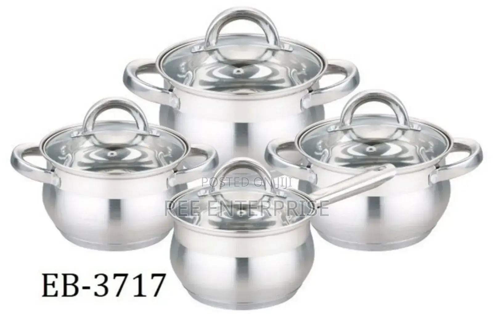 Latest 8 Pieces Edenburg Eb-3717 Stainless Steel Cookware
