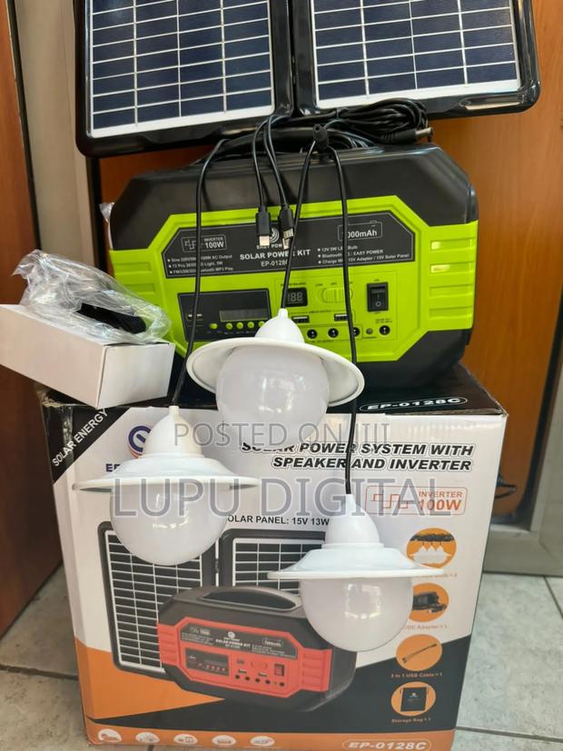 Automatic Power Station With 13w Solar Panel 3 Led Bulbs - main view