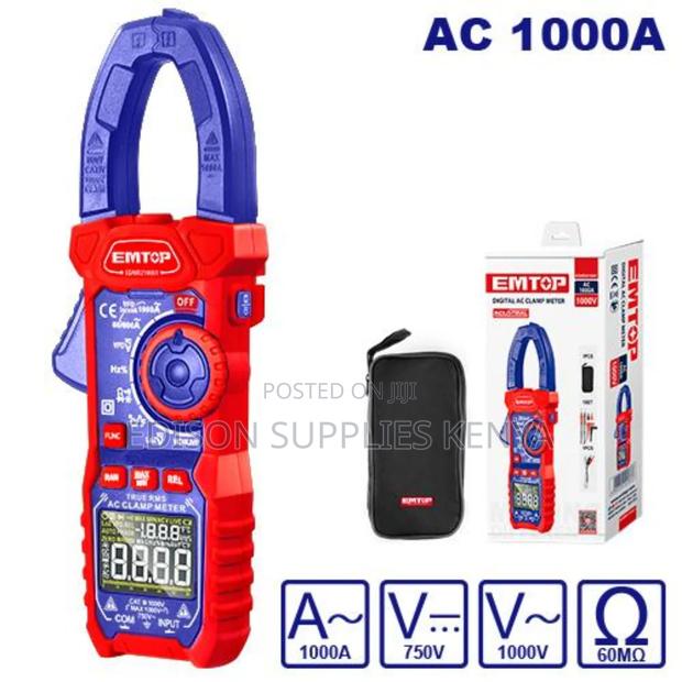 1000amps Ac Clamp Meters Emtop Digital Ac Clamp Meter 1000v