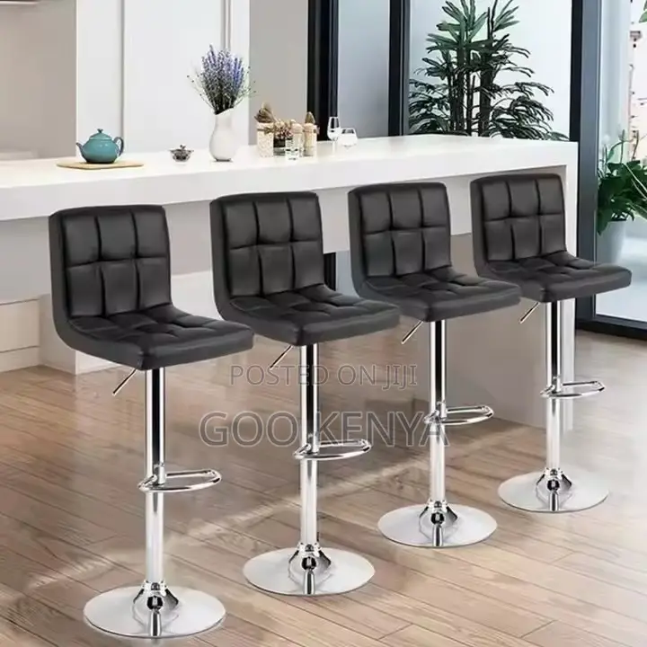 Home Chairs ; Adjustable Swivel Bar Stool With Backrest