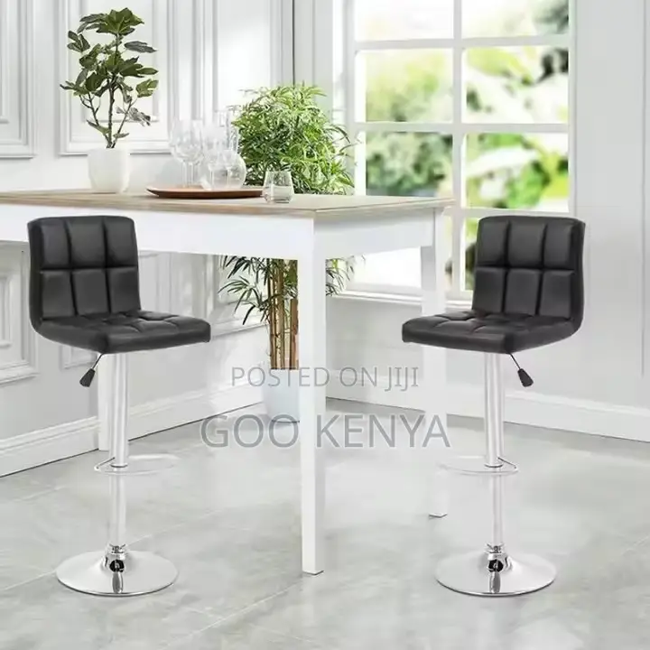 Home Chairs ; Adjustable Swivel Bar Stool With Backrest