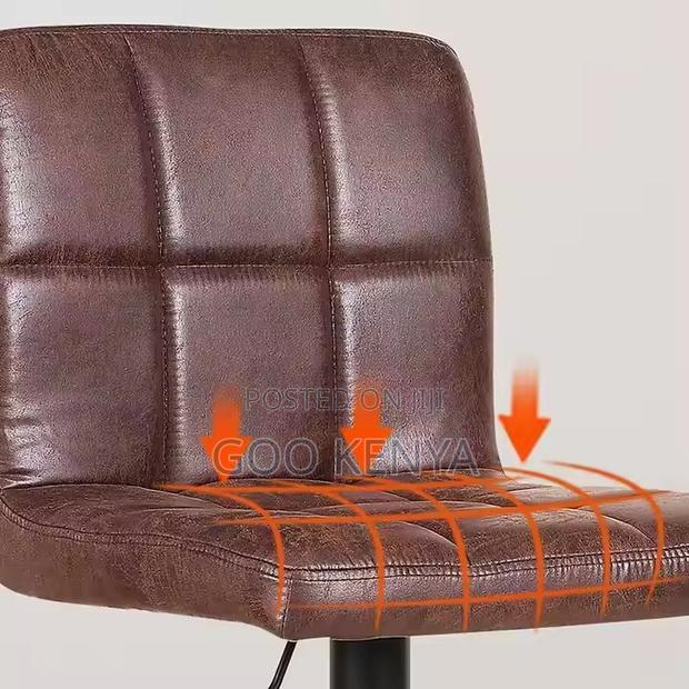 Home Chairs ; Adjustable Swivel Bar Stool With Backrest - thumbnail 5