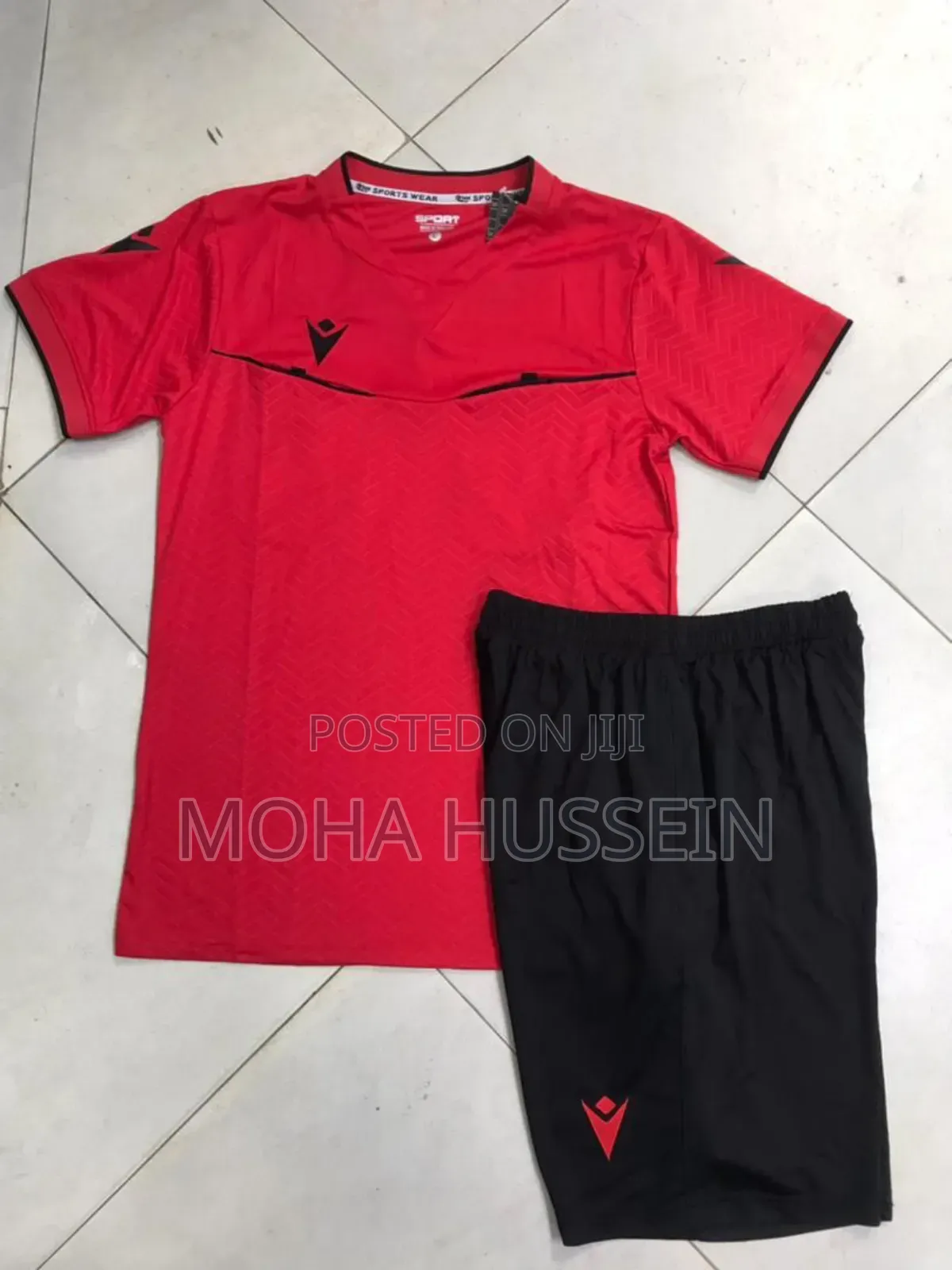 Red and Yellow Macron Referee Jerseys