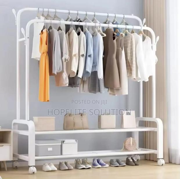 Double Pole Clothes Hanging With Wheels - thumbnail 2