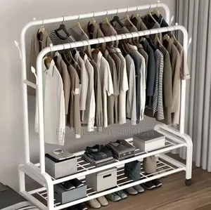 Double Pole Clothes Hanging With Wheels
