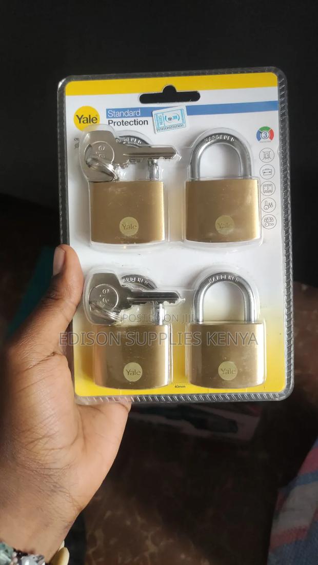 Yale Padlocks 4pcs Set Same Keys Brass Security Padlocks
