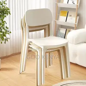 Home Chairs ; Heavy-Duty Plastic Dining Chair Backrest Stool