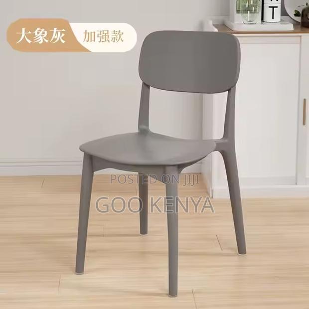 Home Chairs ; Heavy-Duty Plastic Dining Chair Backrest Stool - thumbnail 2