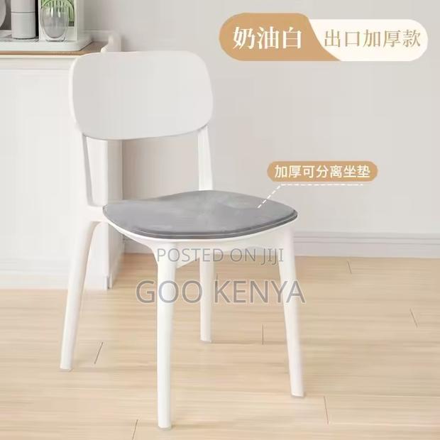 Home Chairs ; Heavy-Duty Plastic Dining Chair Backrest Stool - thumbnail 3