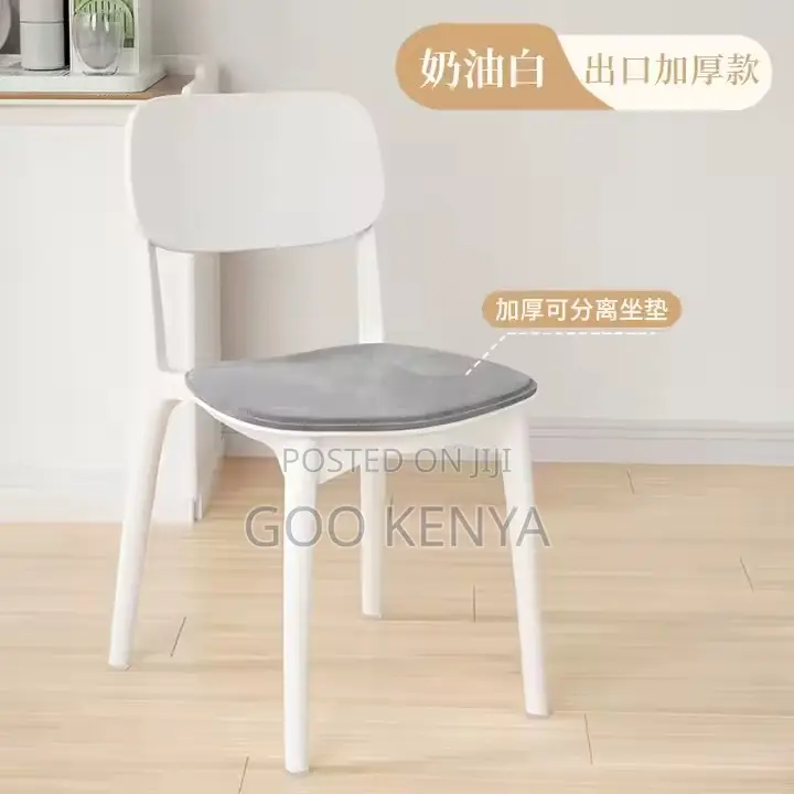 Home Chairs ; Heavy-Duty Plastic Dining Chair Backrest Stool