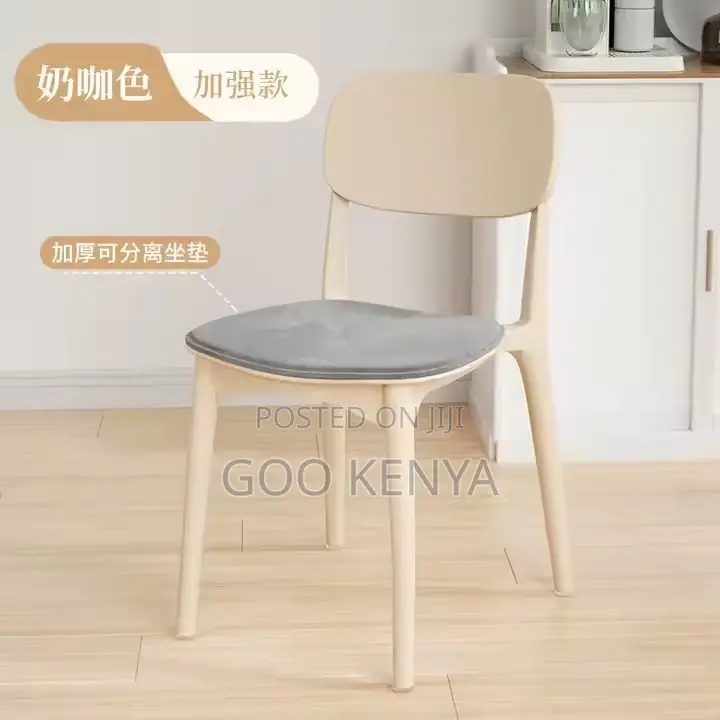 Home Chairs ; Heavy-Duty Plastic Dining Chair Backrest Stool
