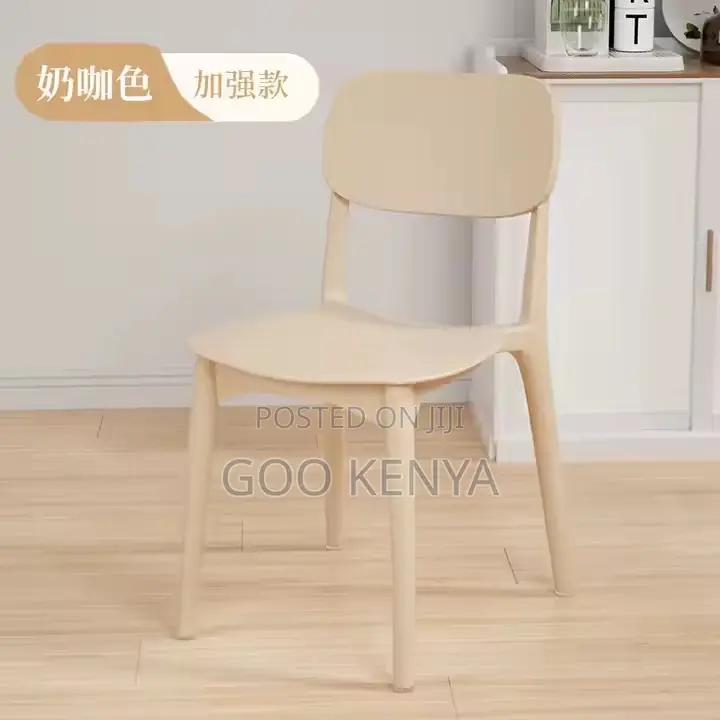 Home Chairs ; Heavy-Duty Plastic Dining Chair Backrest Stool