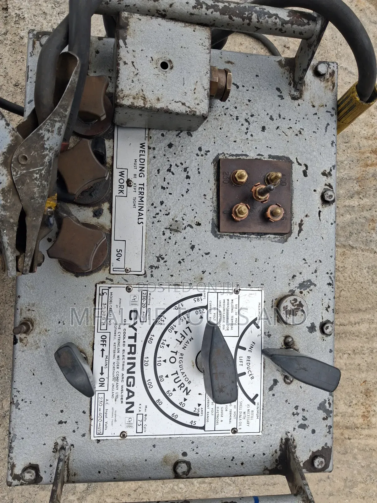 Welding Machine Oil Cooled Stick Arc Welder 210 - 414 Ex-Uk