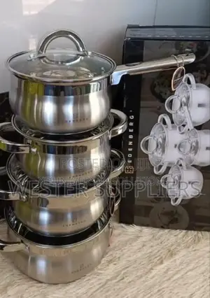 8 Pieces Edenburg Eb-3717 Stainless Steel Cookware Set