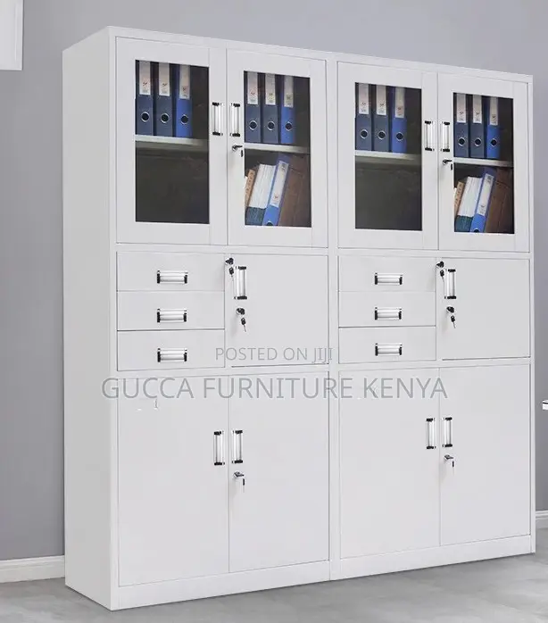 Cabinets:Office Cabinet With 3-Drawer and Secure Safe