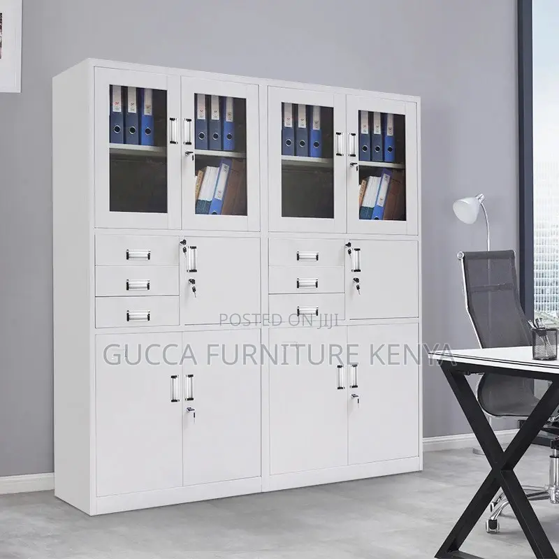 Cabinets:Office Cabinet With 3-Drawer and Secure Safe