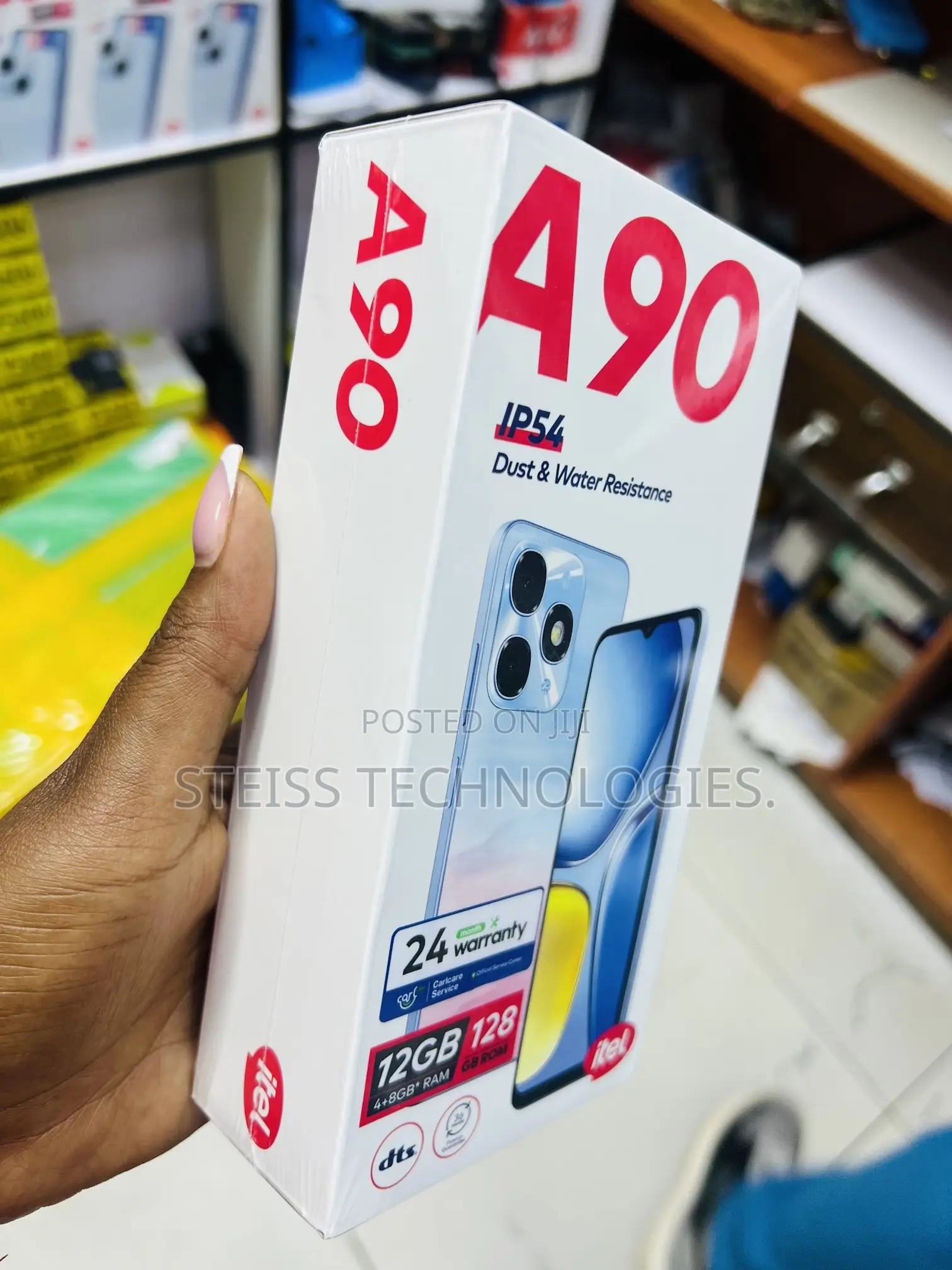 New Itel A90 128 GB Black