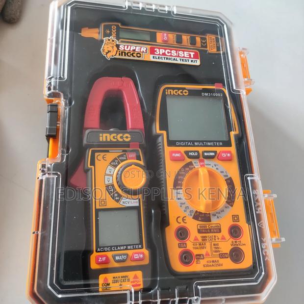 Electrical Test Kit Ingco 3pc Digital Multimeter Clamp Meter 1000v - thumbnail 2