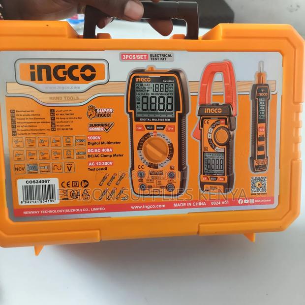 Electrical Test Kit Ingco 3pc Digital Multimeter Clamp Meter 1000v - thumbnail 4