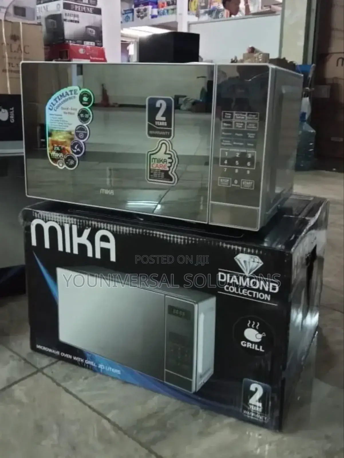 Mika Microwave Oven Grill 20ltr With 1000w Grill Silver