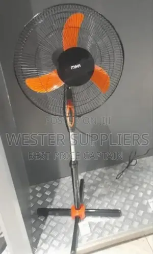 Mika 16 Inches Orange Black Standing Fan