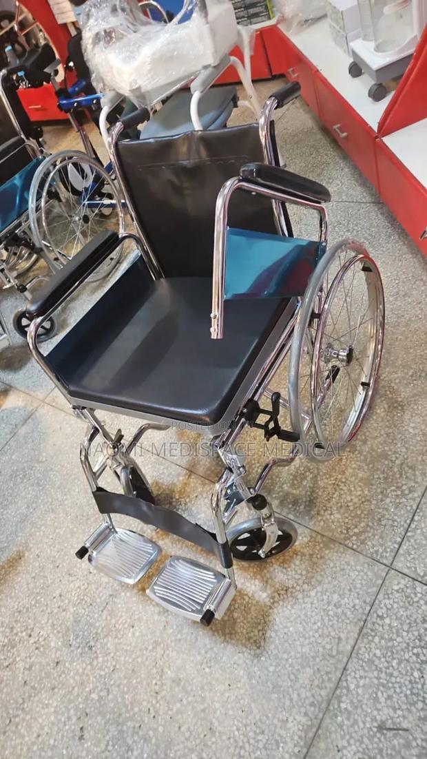 Commode Wheelchair With Detachable Armrest - thumbnail 2