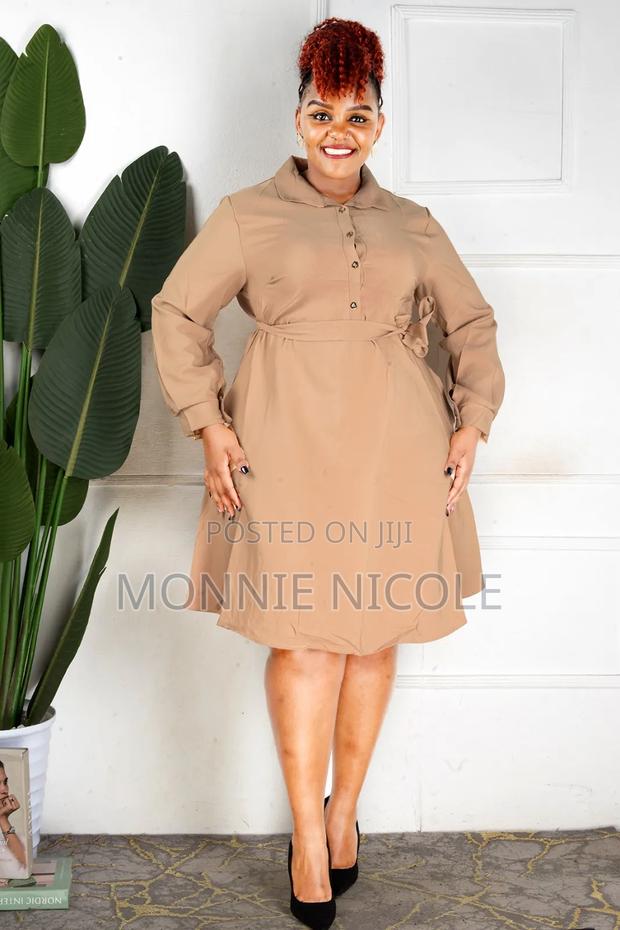 Stylish Plus Size Nude Dress💯🤎