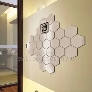 Self Sticking Hexagon Wall Mirrors