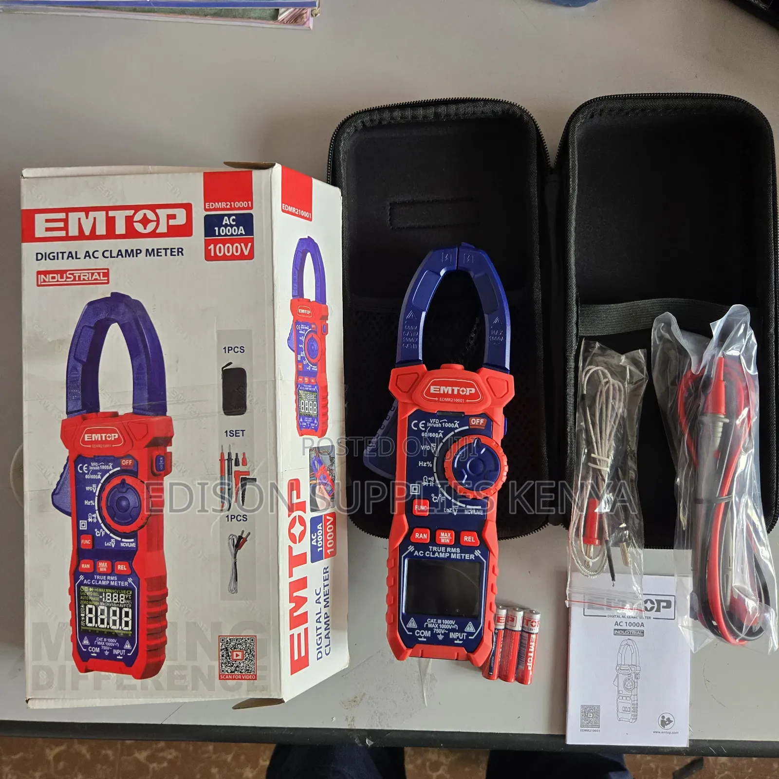 1000amps Ac Clamp Meters Emtop Digital Ac Clamp Meter 1000v