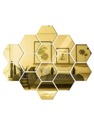 Hexagon Shiny Wall Decor Stickers(Acrylic Mirrors)
