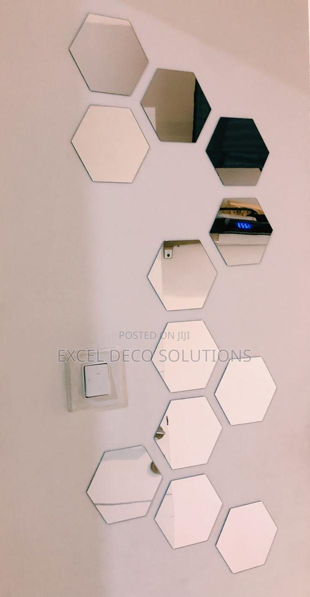 Minimalist Design Hexagon Acrylic Mirror