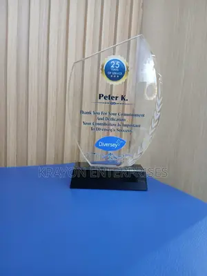 Slashed Crystal Award For Sale