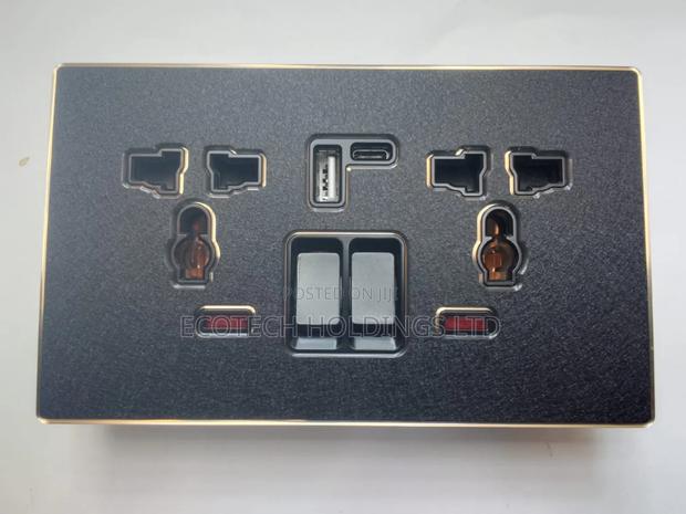 Executive Twin Socket Usb Type C Gold Lining