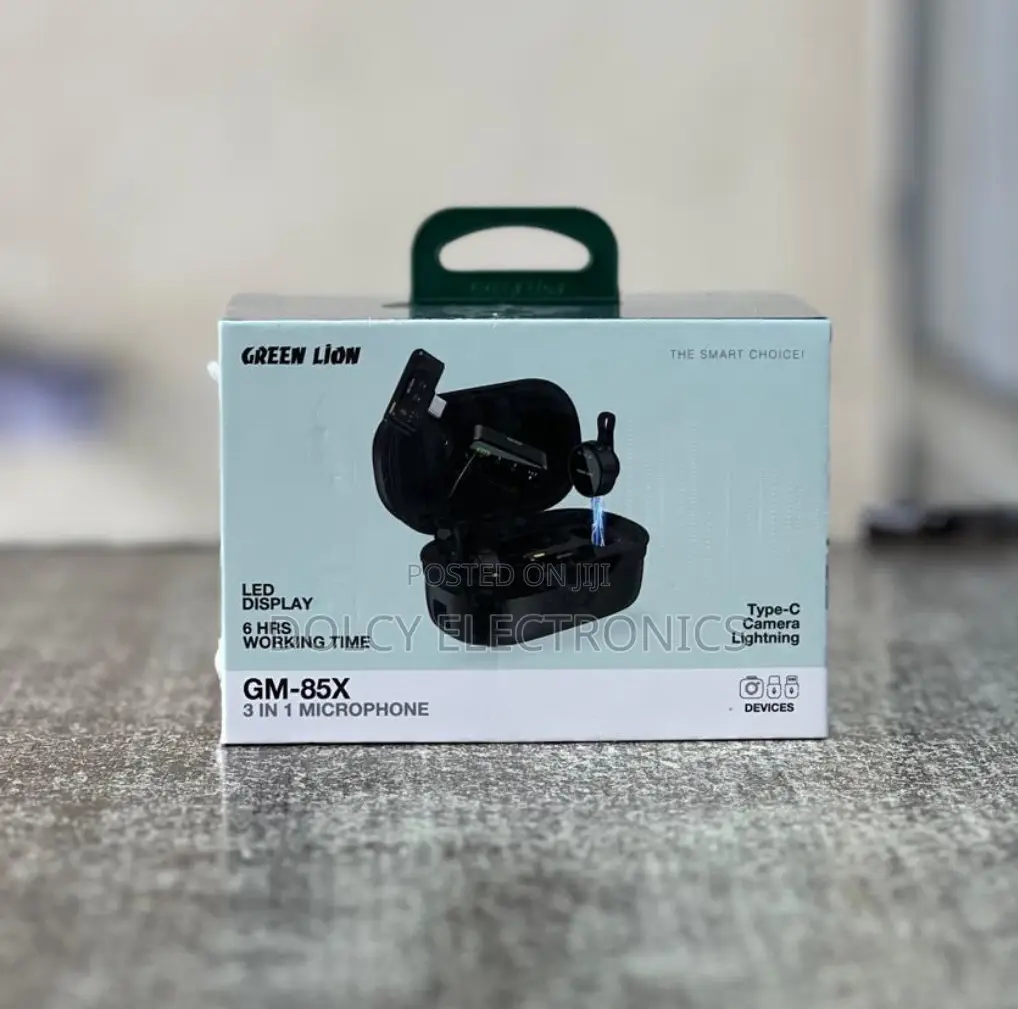 Green Lion Gm-85x 3 in 1 Wireless Microphone - Black