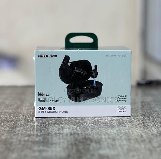 Green Lion Gm-85x 3 in 1 Wireless Microphone - Black