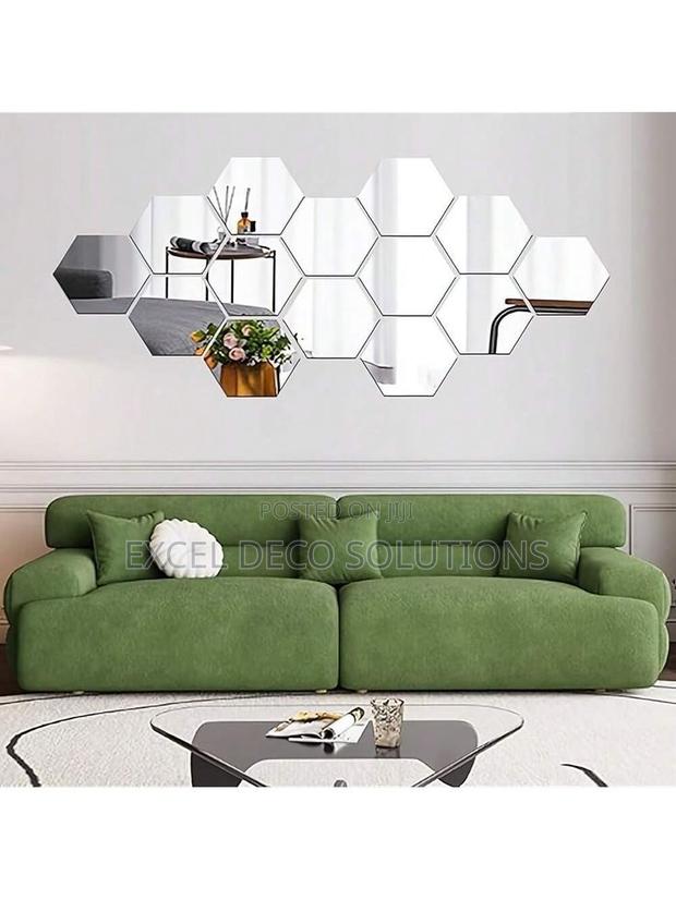 Sleek Stylish Hexagon Decor Mirrors