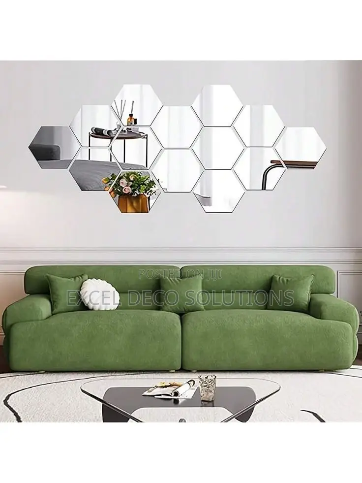 Sleek Stylish Hexagon Decor Mirrors